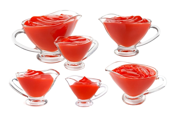 玻璃杯酱料西红柿饮料水果冰激凌