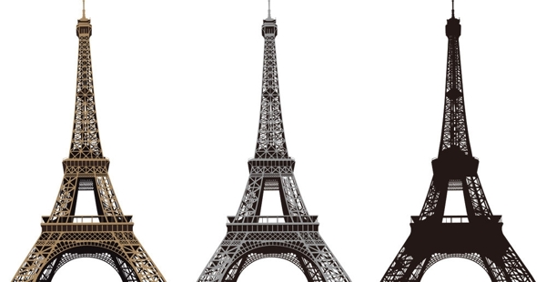 手绘巴黎铁塔图片