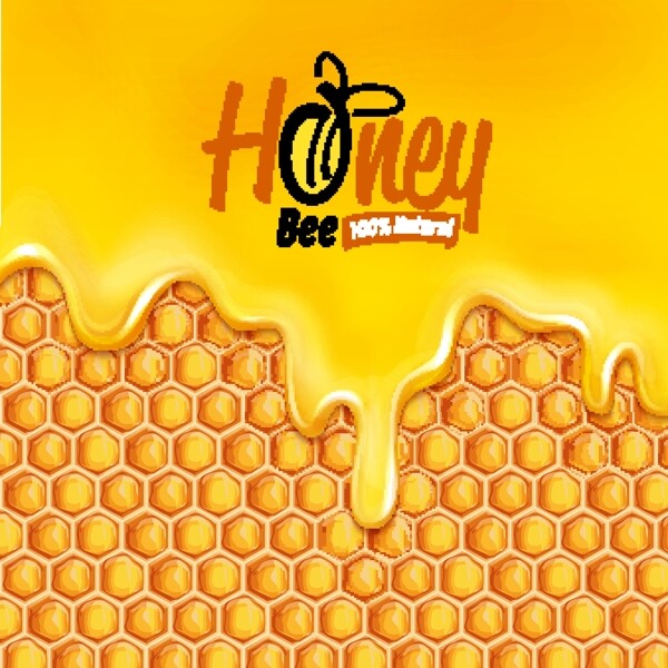 蜂蜜包装素材ai元素