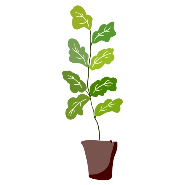 漂亮的绿色植物插画