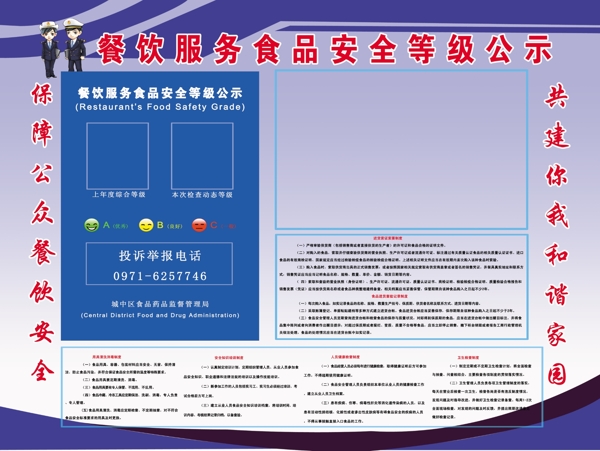 餐饮服务食品安全等级公示图片