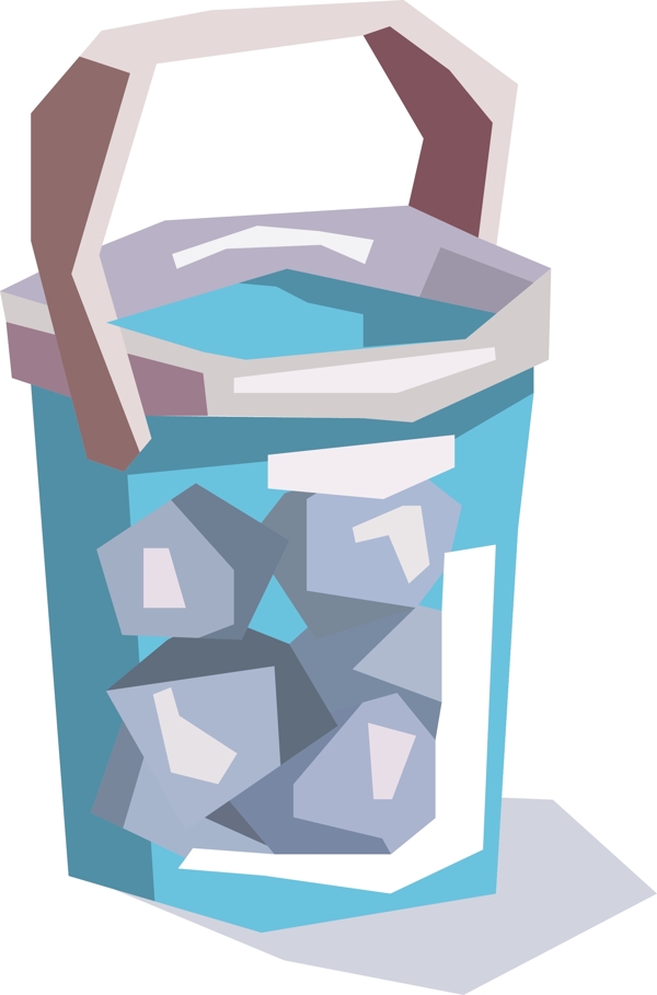 冰桶冰块可商用元素