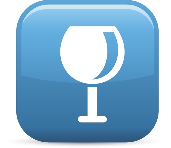葡萄酒玻璃元素光泽图标