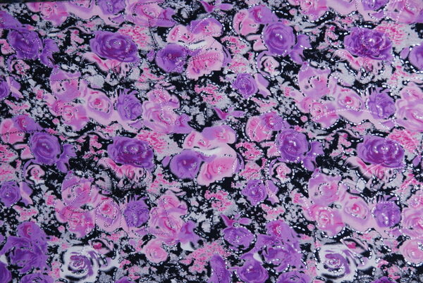 紫色玫瑰印花布图片