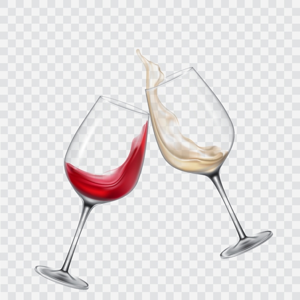 白葡萄酒和红葡萄酒