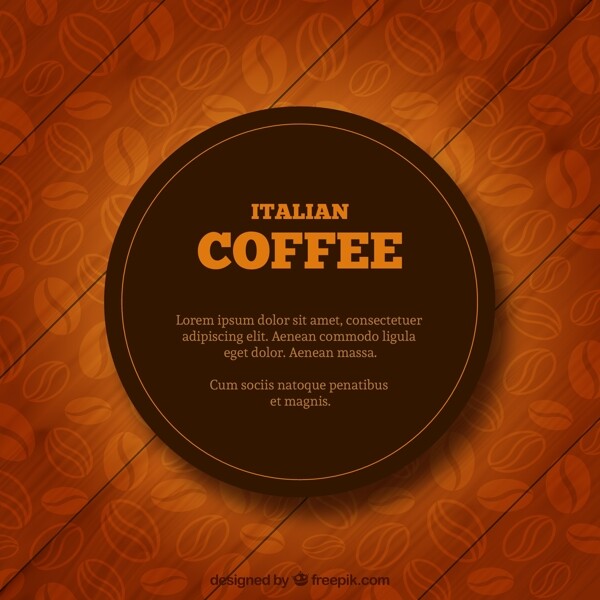 意大利咖啡标签背景