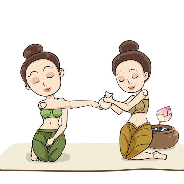 传统泰式手指女性