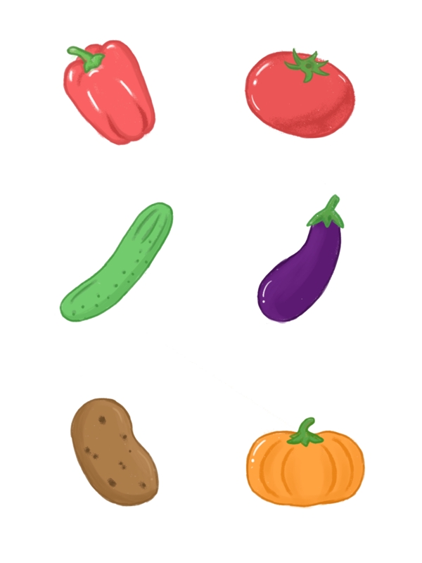 简约卡通手绘蔬菜