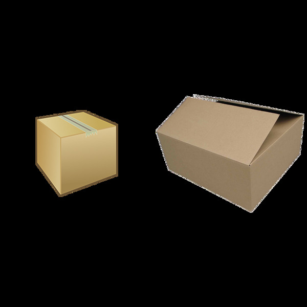 空白纸箱免抠png透明图层素材