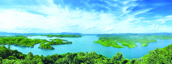 新余市仙女湖全景图图片