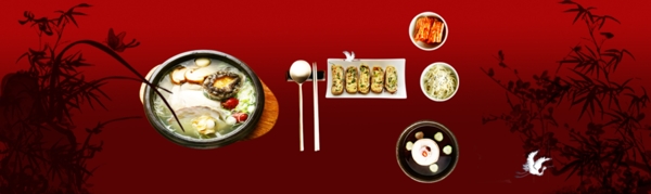 中国风美食banner