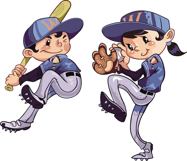 棒球少年形象