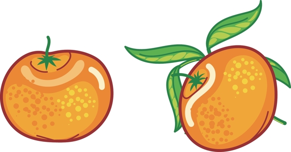 水果橘子造型元素