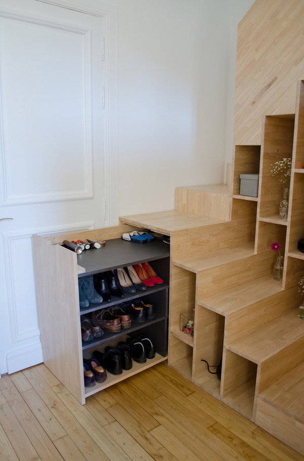 现代家居楼梯鞋柜装修效果图