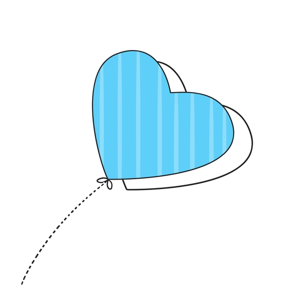 可爱蓝色气球对话框