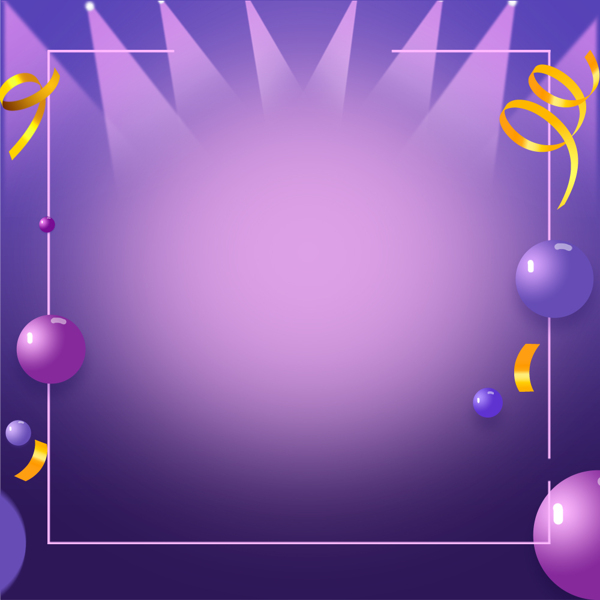 紫色渐变优惠促销气球彩带庆典主图psd