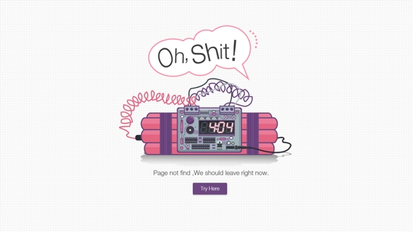 定时炸弹网页404页面