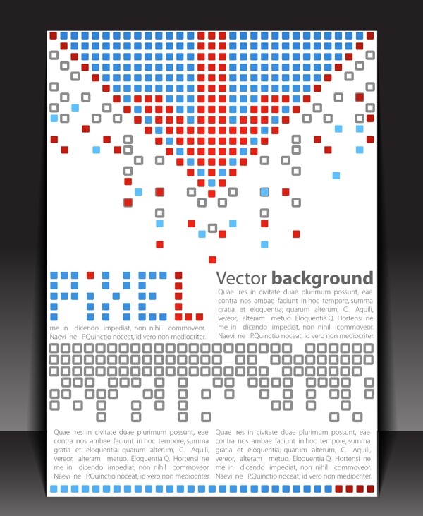 小方块排版矢量素材