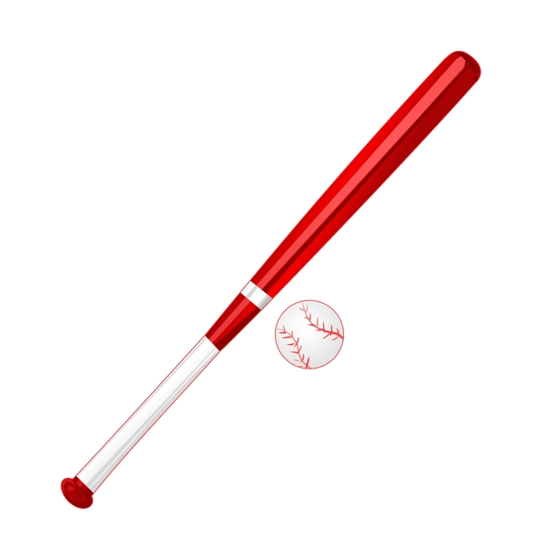 红色精美手绘球棒