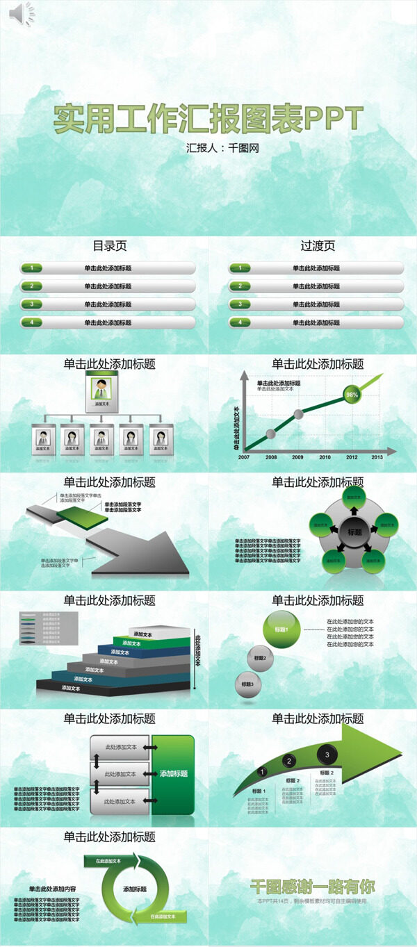 实用工作汇报图表PPT