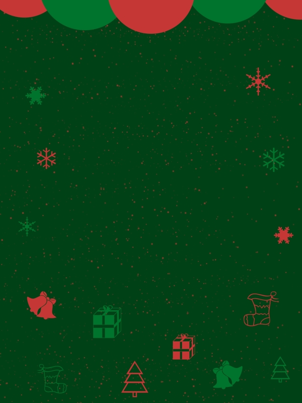 圣诞节西方节日红绿搭配绿色简约扁平背景
