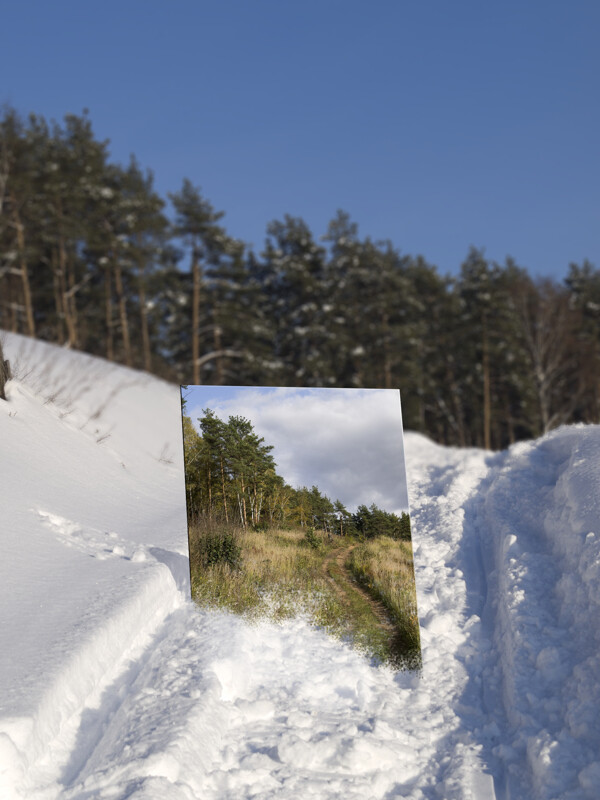 油画创意雪景图片