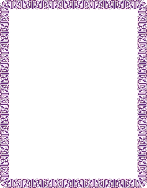 紫色花边素材