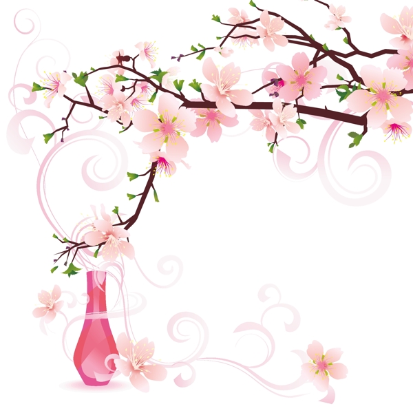 桃花花瓶