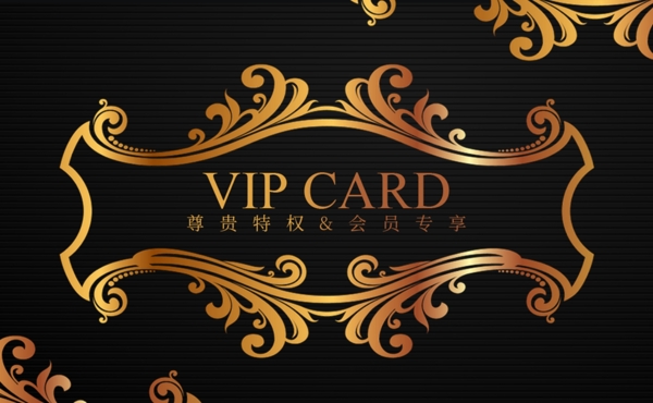 黑金大气VIP会员卡模板