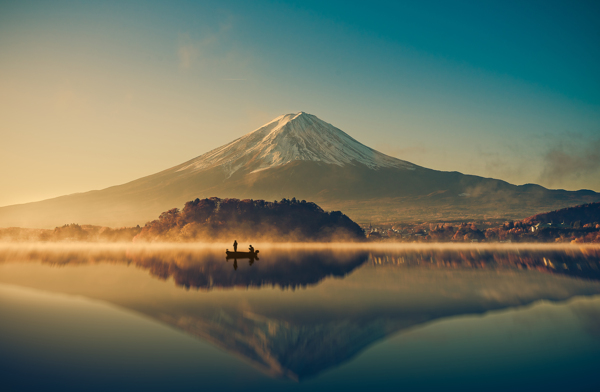 唯美日本富士山风景图片