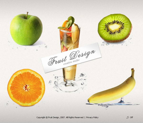 水果网页动画模板