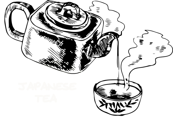 手绘茶壶矢量图