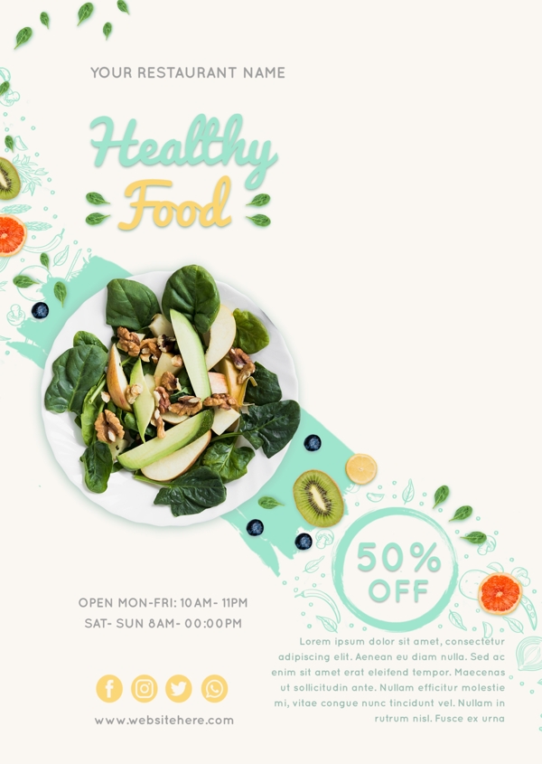 健康食品海报图片