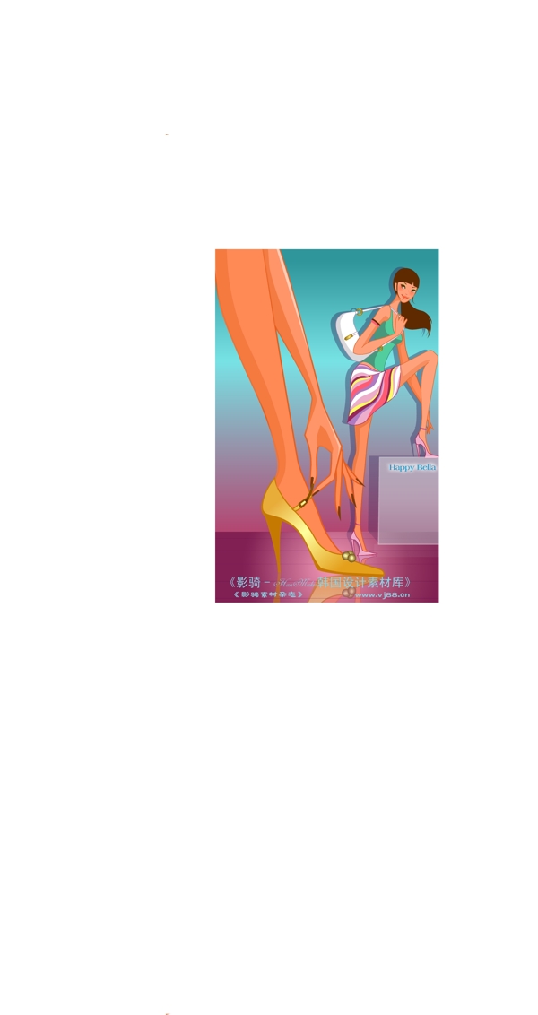 美女时尚生活矢量素材矢量图片HanMaker韩国设计素材库