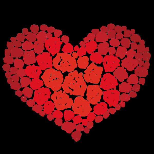 红色214情人节爱心元素设计