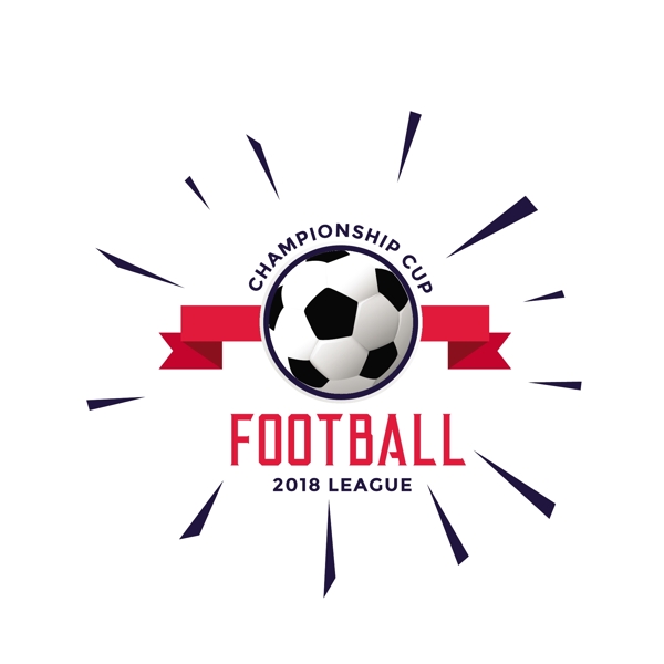 足球冠军标志logo模板