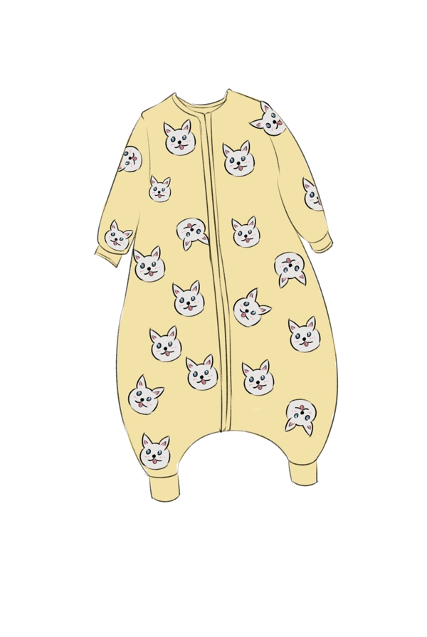 婴儿睡衣装饰插画