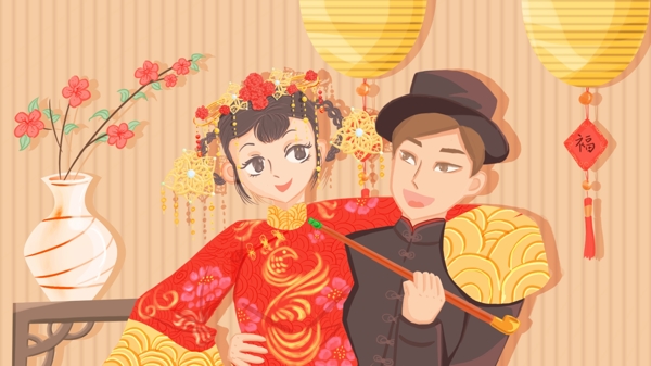 中式婚礼传统婚服敬酒服