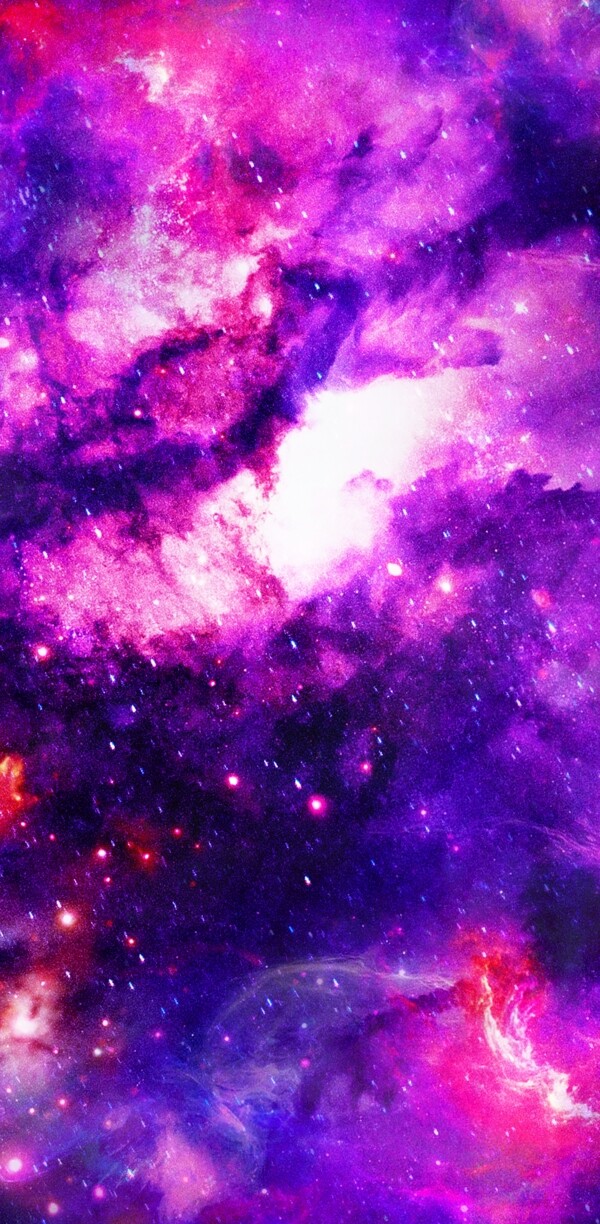 原创炫彩缤纷科技云端紫色迷雾星空手机壳