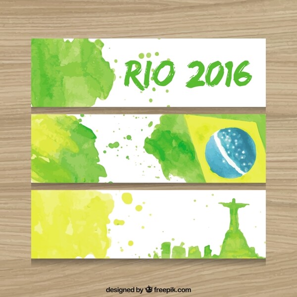 巴西2016rio水彩效果背景