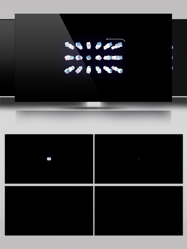 蓝色星际光束动态视频素材