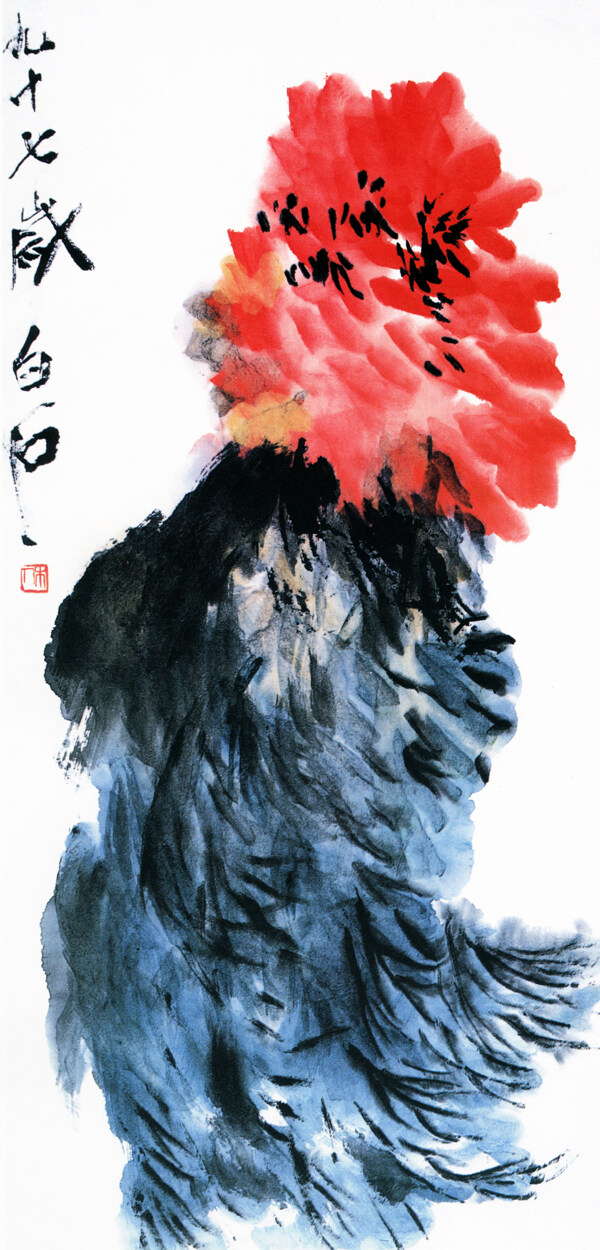 牡丹图花鸟画中国古画0649