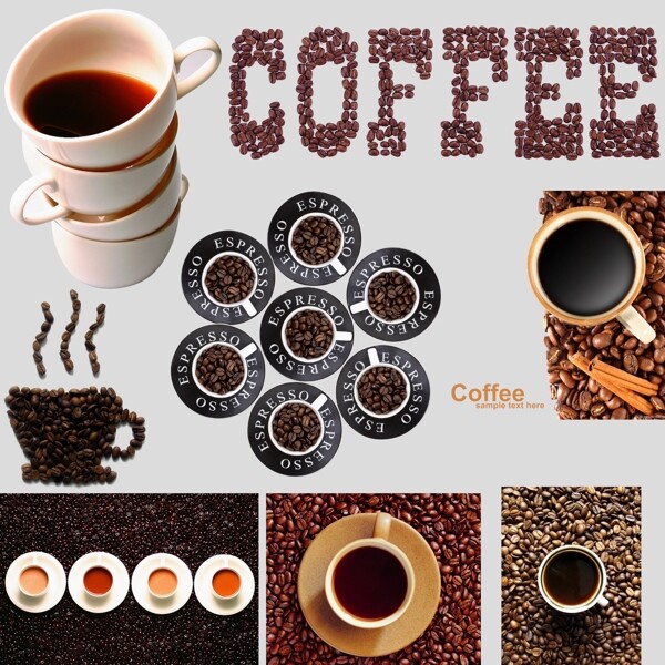 咖啡分层素材图片