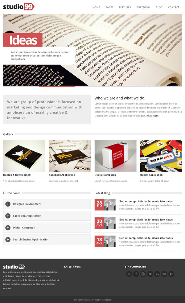 名片印刷企业网站模板CSS