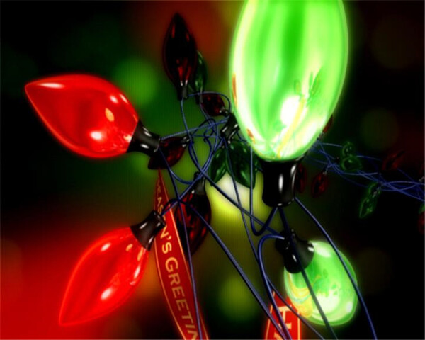 浪漫圣诞节彩灯装饰视频素材