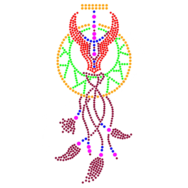 烫钻花纹民族花纹牛头免费素材