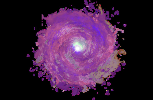 卡通紫色漩涡png元素