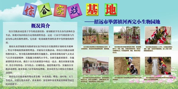 学校综合实践基地展板图片