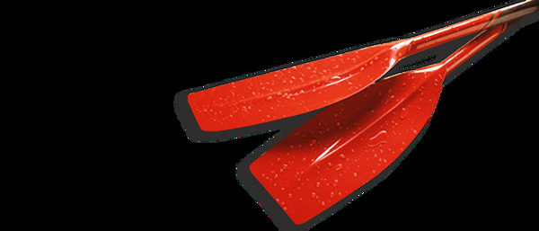 红色赛艇运动船桨免抠png透明素材