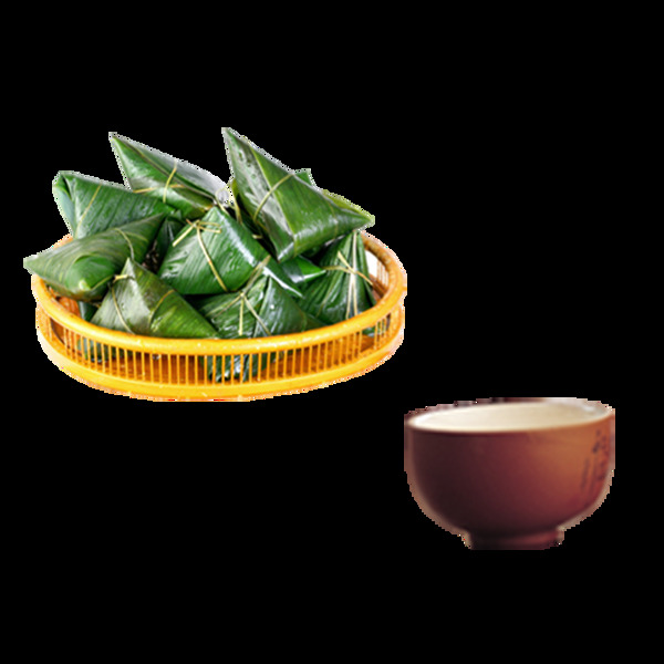 端午节粽子茶杯素材